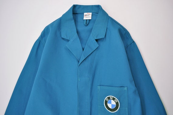 Vintage European Work Coat BMW / Turquoise Shop C