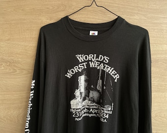 Vintage 1980s Worst Weather Longsleeve Shirt, Single Stitch 1990s Tee