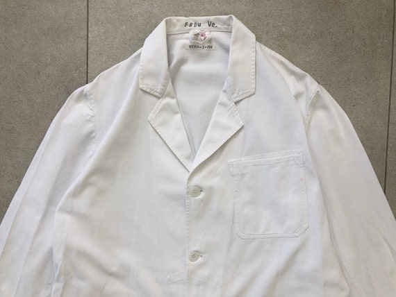 Vintage European Work Coat / Shop Coat / Duster Co
