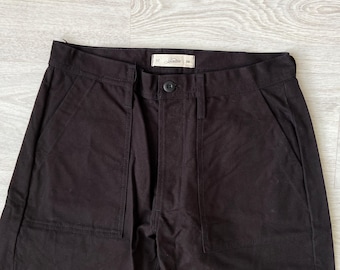 3Sixteen Pants Black Selvedge Canvas Fatigue Trousers