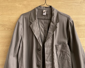 M Vintage Work Coat Gray Painters Artist Smock