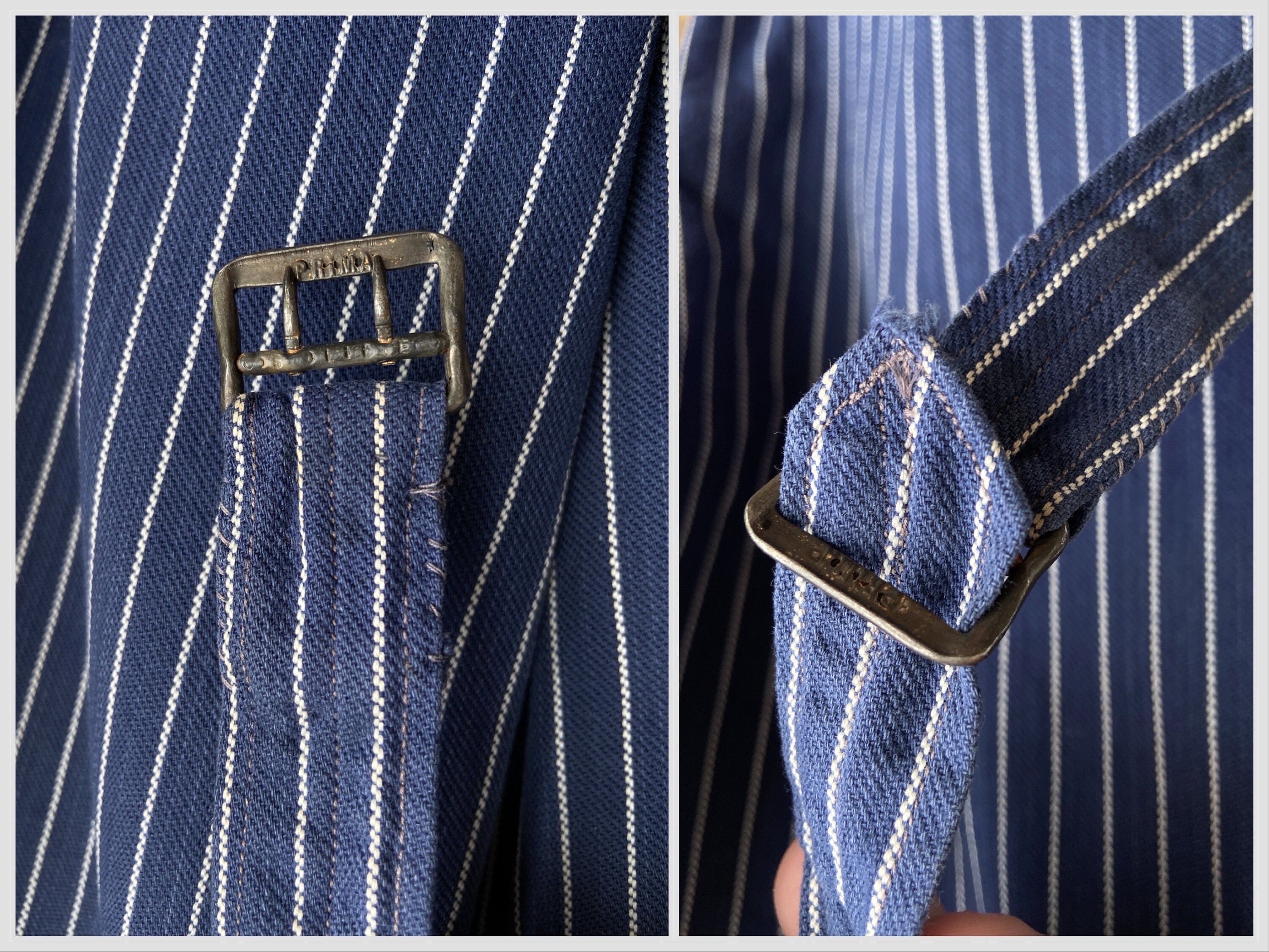 Vintage Collarless Striped Work Shirt Sun Faded Belted Back Shirt,  Fisherman Smock - Etsy