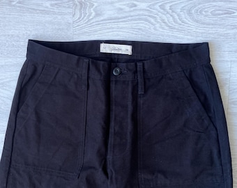 3Sixteen Fatigue Pants Black Selvedge Canvas Worker Trousers