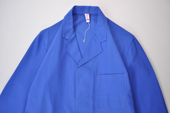 Vintage European Work Coat / Blue Shop Coat / Dust
