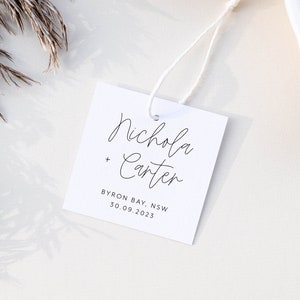 Minimalist Wedding Favor Tags: Round Thank You Gift (Digital Download)