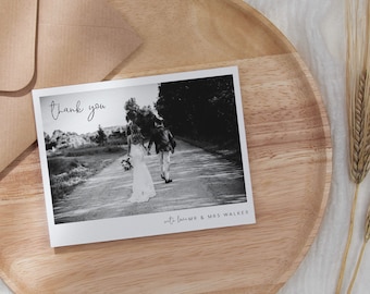 Thank You Cards, Wedding Thank You Cards, Thank you Cards Printable, Photo Thank You Card Template, Wedding Template, Thank You Note,Kinsley