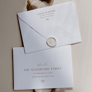 Envelope Addressing Template, Printable Envelope Template, Modern Wedding Envelope Addressing Editable, Minimalist Envelope Address, Evelyn
