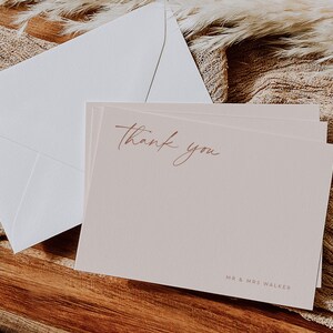 Thank You Cards, Wedding Thank You Cards, Thank you Cards Printable, Thank You Card Template, Wedding Template, Thank You Notes, Bianca