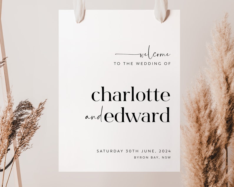 Wedding Invitation Bundle, Minimalist Wedding Invitation Template, Wedding Suite, Printable Wedding Invitation, Editable Modern, Charlotte image 4