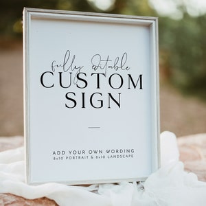 8x10 Minimalist Wedding Sign Template, Editable Wedding Sign, Printable Signs for Party, Wedding Sign, Editable Wedding Signage, Harlow