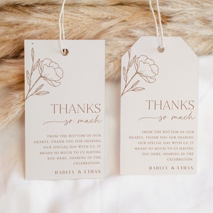 Wedding Favor Tag Template Minimalist Favour Tag Printable - Etsy