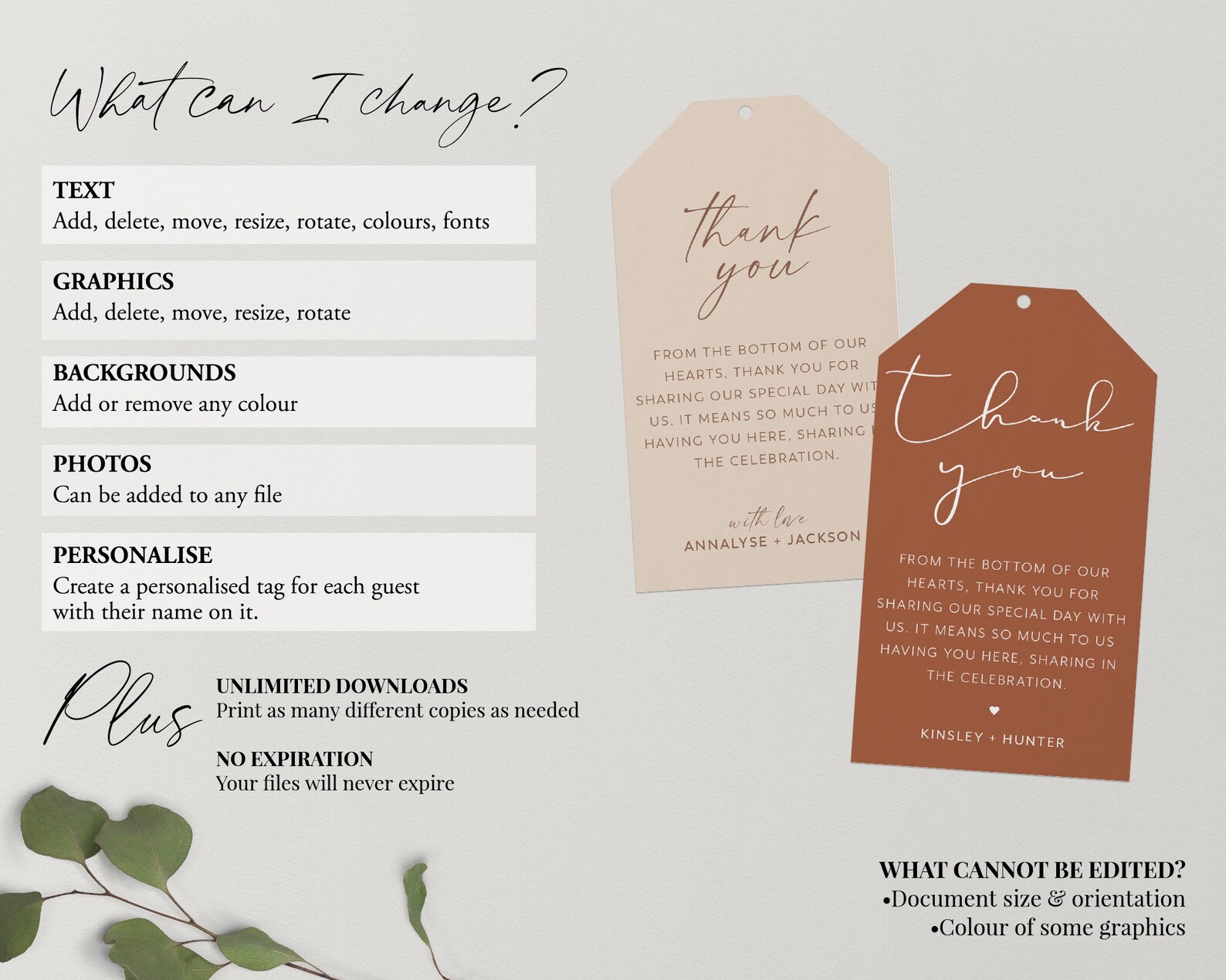 Wedding Favor Tag Template Minimalist Favour Tag Printable - Etsy