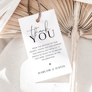Wedding Favor Tag Template, Minimalist Favour Tag, Printable Favor Tag ...