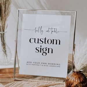 8x10 Minimalist Wedding Sign Template, Editable Wedding Sign, Printable Signs for Party, Wedding Sign, Editable Wedding Signage, Charlotte