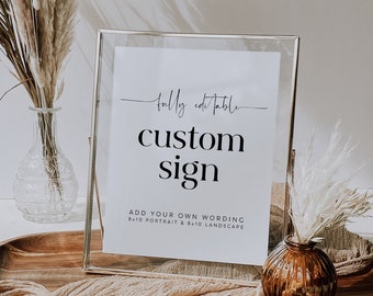 8x10 Minimalist Wedding Sign Template, Editable Wedding Sign, Printable Signs for Party, Wedding Sign, Editable Wedding Signage, Charlotte