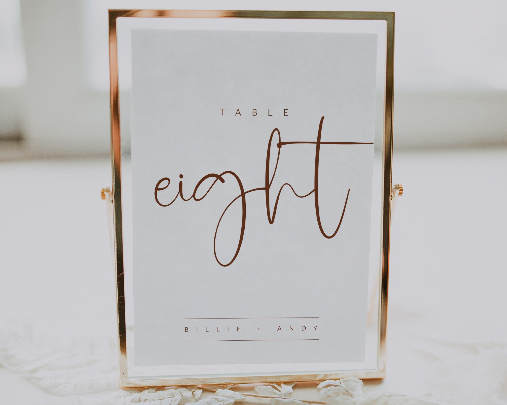 Printable Table Numbers Template Modern Wedding Table - Etsy