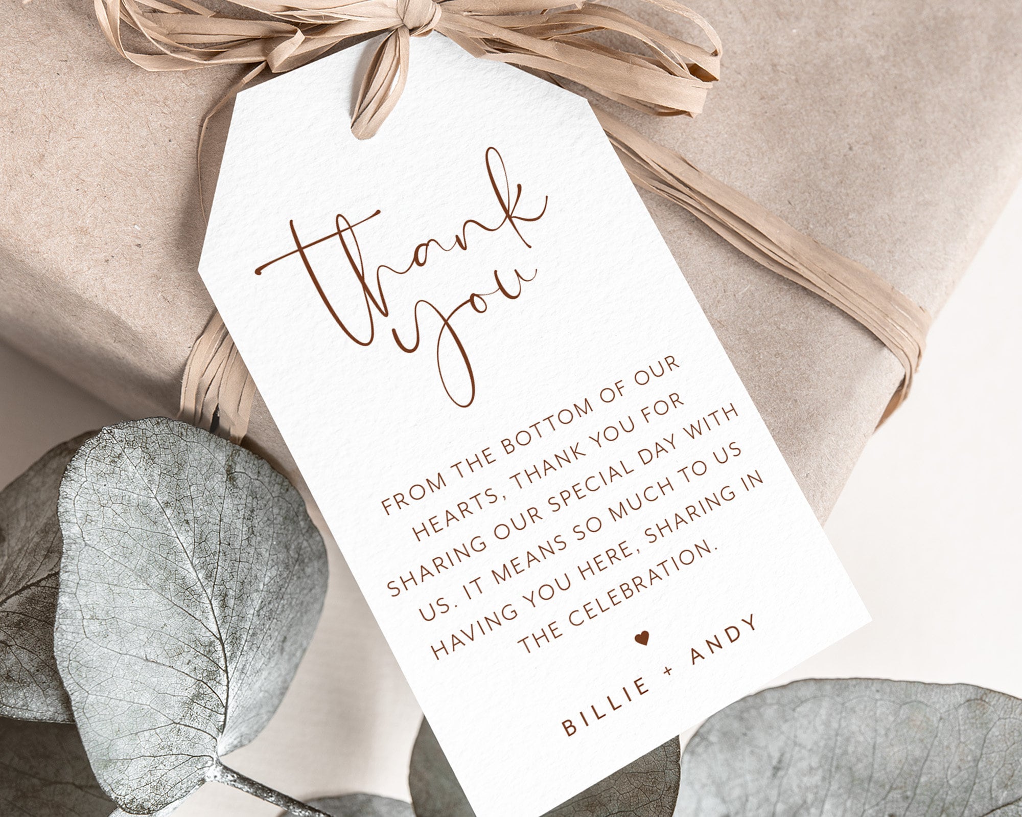 Rectangle Wedding Gift Tags Thank You Gift Tags for Wedding Etsy