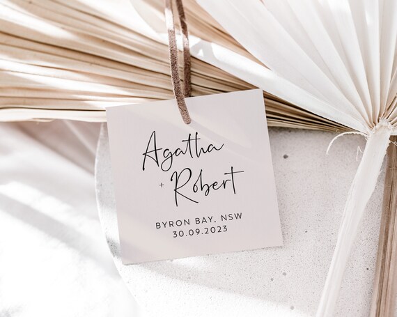 Wedding Favor Tag Template Minimalist Favour Tag Printable | Etsy