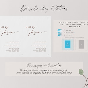 Minimalist Wedding Invitation Template Set, Wedding Invitation Template Download, Editable Modern Wedding Invite, Instant Download, Amy image 9