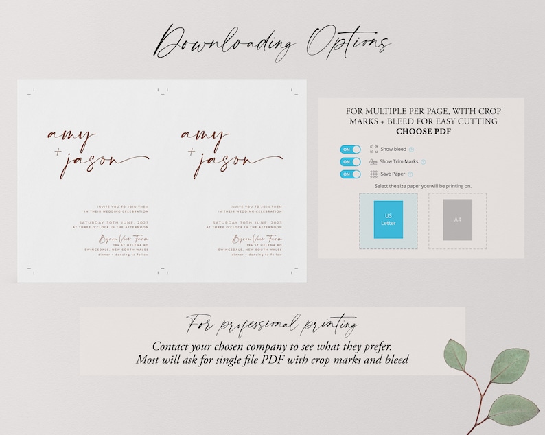 Minimalist Wedding Invitation Template Set, Wedding Invitation Template Download, Editable Modern Wedding Invite, Instant Download, Amy image 9