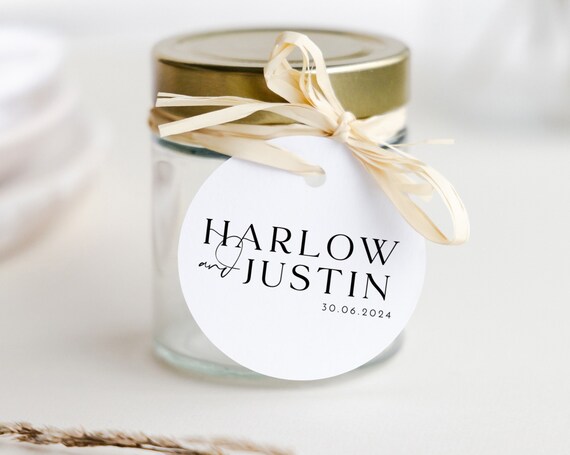 Wedding Favor Tag Template Minimalist Favour Tag Printable | Etsy