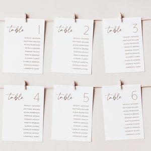 Wedding Seating Chart Card Template, Minimalist Wedding Seating Chart Cards, Modern Seating Chart Cards, Table Number Seating Cards, Paisley