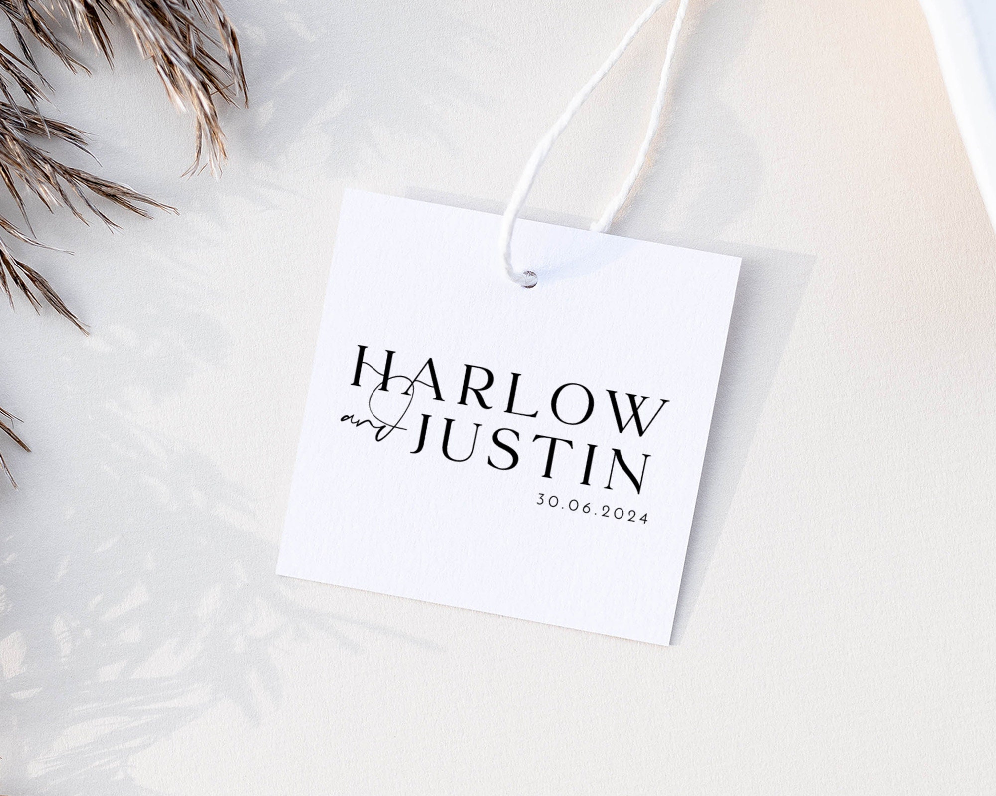 Wedding Favor Tag Template Minimalist Favour Tag Printable - Etsy