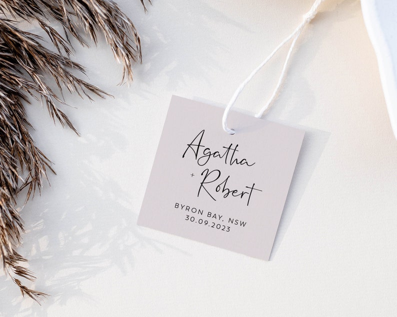 Wedding Favor Tag Template Minimalist Favour Tag Printable - Etsy