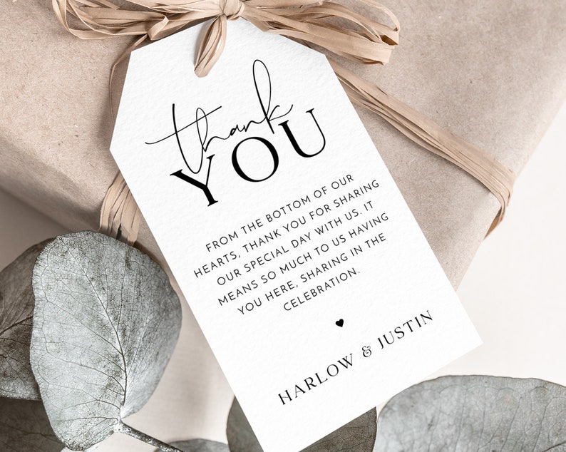 Wedding Favor Tag Template Minimalist Favour Tag Printable - Etsy