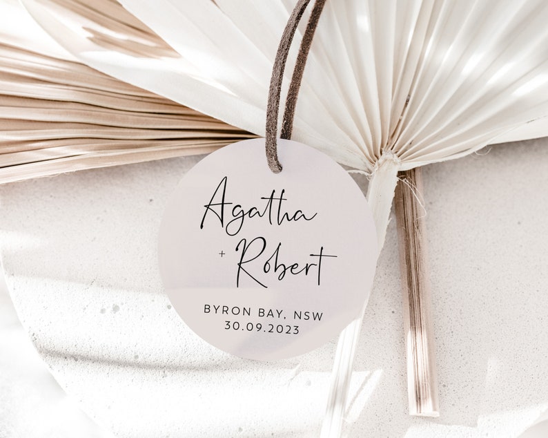 Wedding Favor Tag Template Minimalist Favour Tag Printable - Etsy
