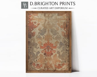 Vintage Abstract Textile | Antique Tapestry Digital PRINTABLE | Old Rug Pattern Wall Art | Minimalist Wall Decor | Fabric Textile Art Print