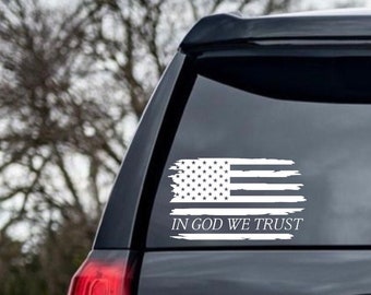 Distressed American Flag In God We Trust