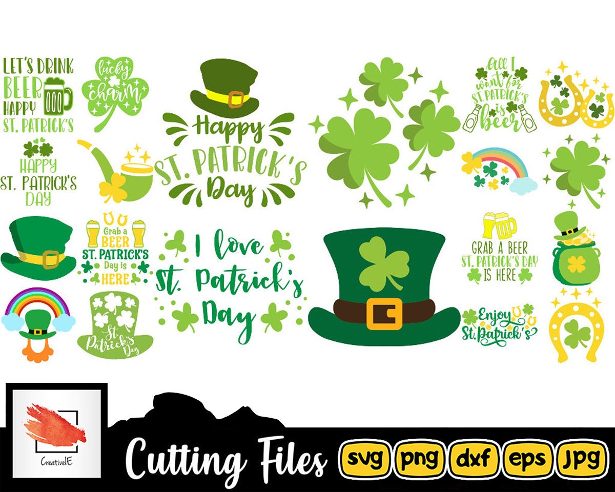 St Patricks Day Svg Bundle for Cricut Lucky Svg - Etsy