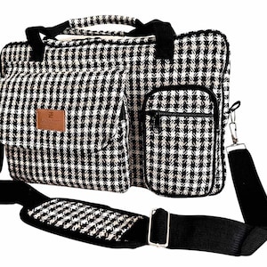 100% umweltfreundliche handgefertigte Laptoptasche aus natürlichem Himalaya Hanf aus Nepal. Schmale Umhängetasche für Büro, Schule, Uni, Business