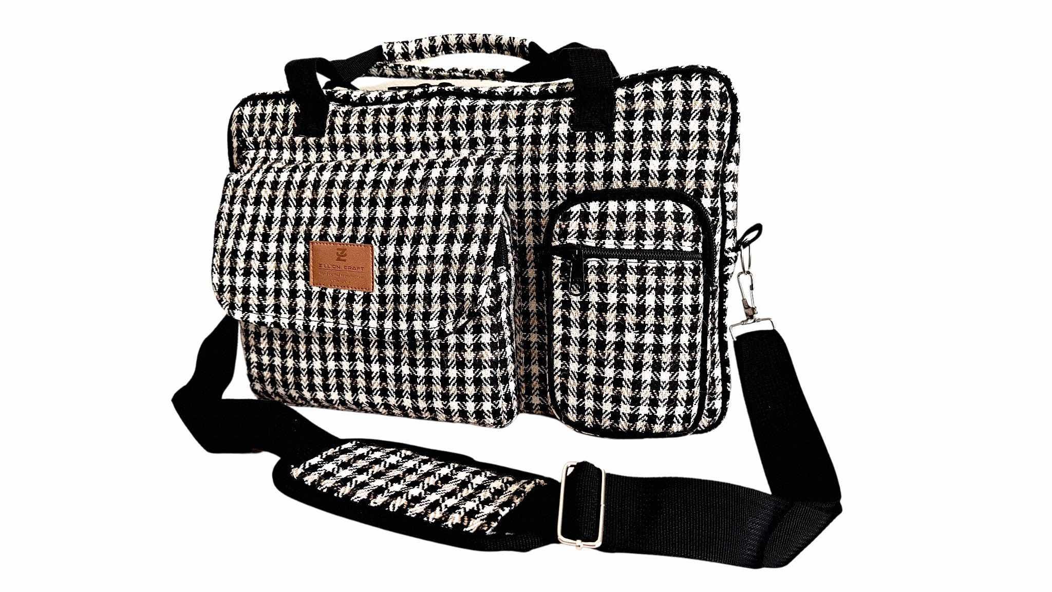 100% Eco friendly handmade laptop bag made from natural Himalayan Hemp from Nepal. Slim messenger bag for office, school, college, business