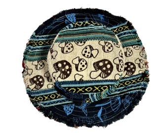 Himalayan Hemp Sun Hat: Wide Brim, Foldable, Adjustable
