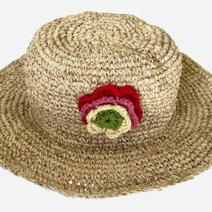 Crochet summer hat for women | 100% natural Himalayan Hemp |Breathable moisture resistant sun protection hat | Wide brim flexible bucket hat