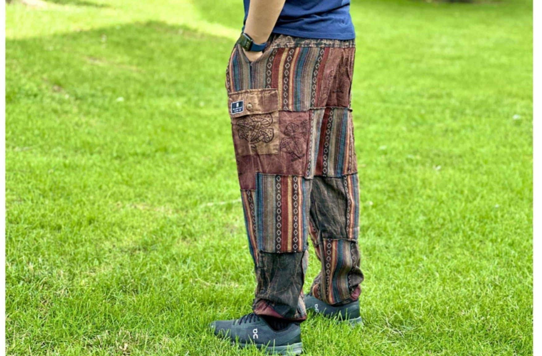 Patchwork Himalayan Cotton Trouser: Handmade Hippie Harem Pants