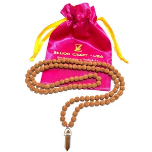 108 Bead Rudraksha Mala: Nepali Healing Necklace or Bracelet