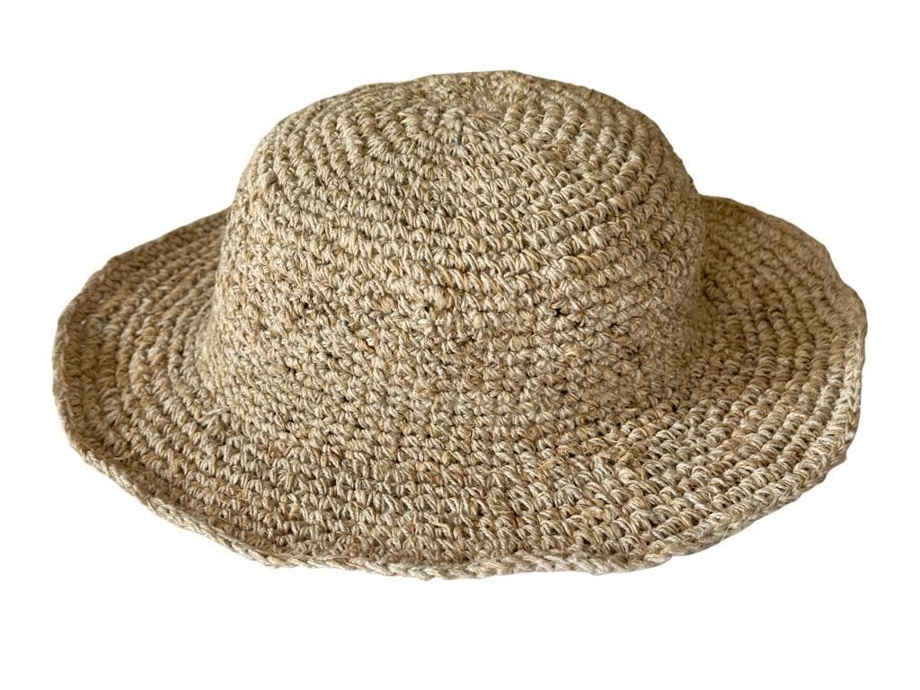 Hemp Sun Hat Wired Wide Brim Foldable Packable Sun Protection Handmade Natural Hemp Sun Hat – Eco-Friendly Wide Brim Hat  main image 3
