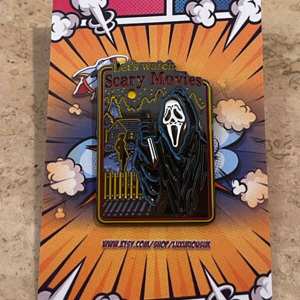 Halloween SCREAM Favourite Scary Movie Enamel Pin