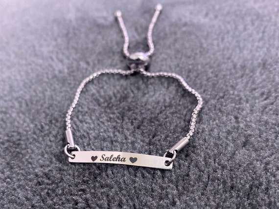 Personalised ARABIC Name Bracelet Chain Rose Gold Silver