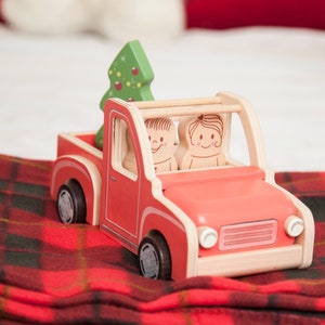 Petite voiture en bois, Jouets préscolaires, Ramassage en bois, Jouets Montessori, Jouets sensoriels, Jouets en bois pour bébé, Cadeaux pour tout-petits, Cadeau souvenir neveu image 2