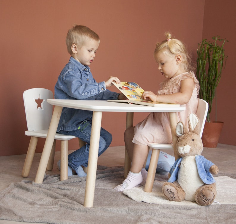 Toddler Table and Chairs Montessori Furniture Kids Etsy