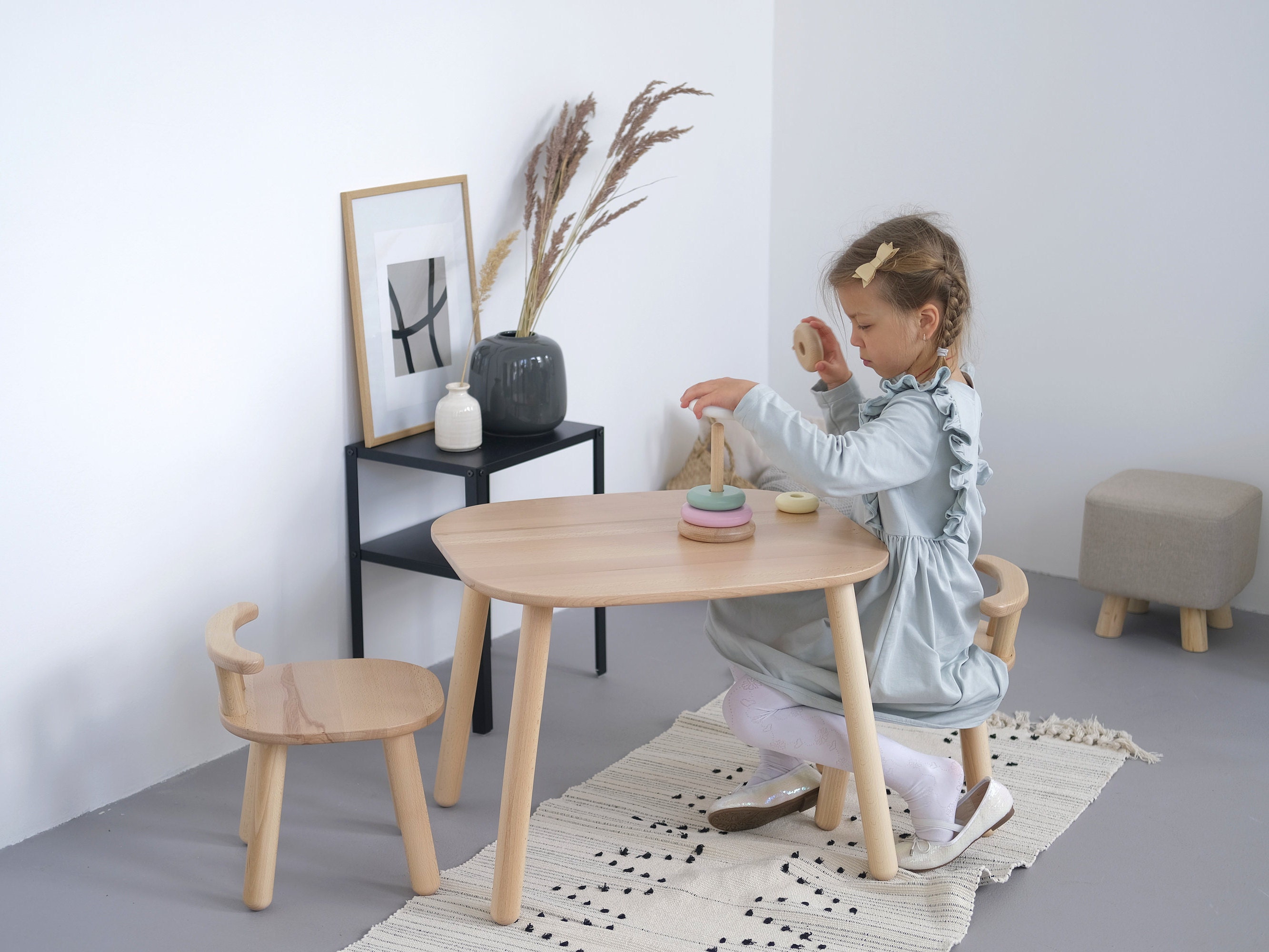 Holz Kinder Aktivitätstisch und ein Stuhl Set mit | Etsy