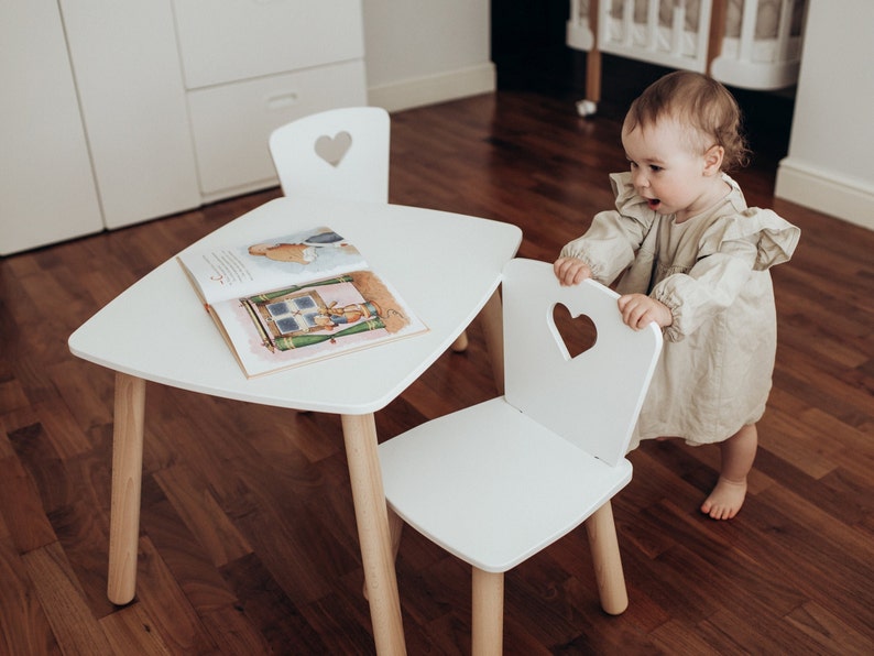 Toddler Table and Chairs Montessori Furniture Kids Etsy