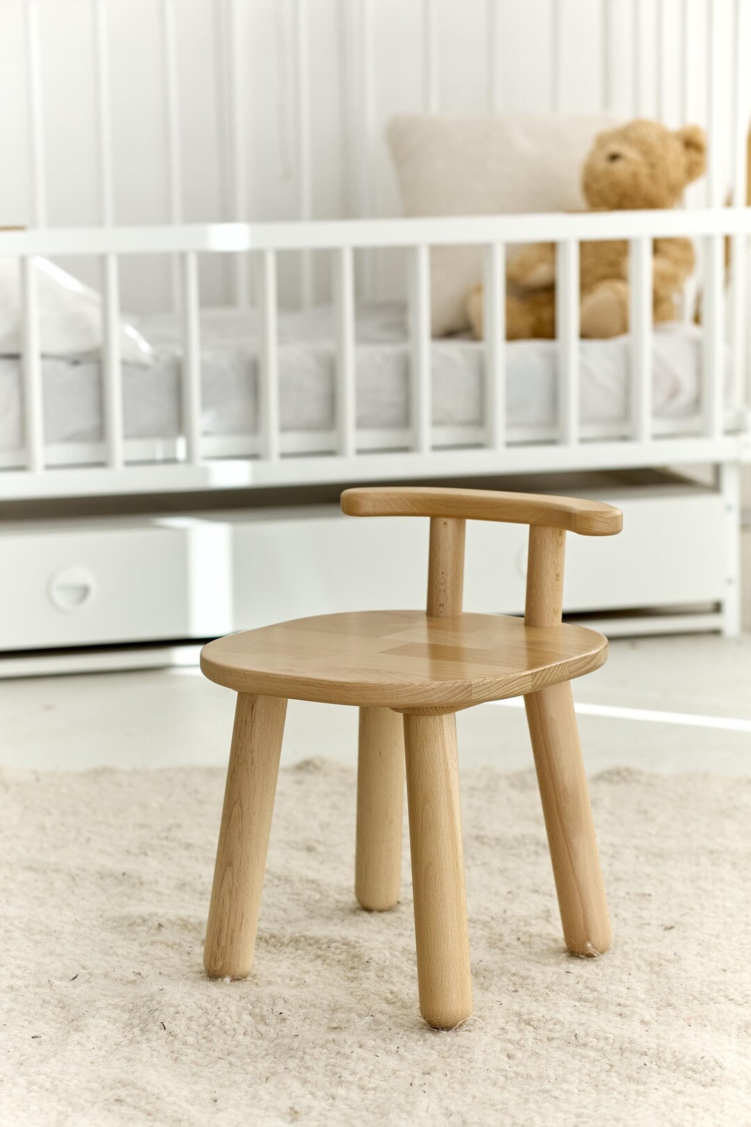 Wooden Toddler Chair, Kids Room Furniture, Infant Montessori Chair ...