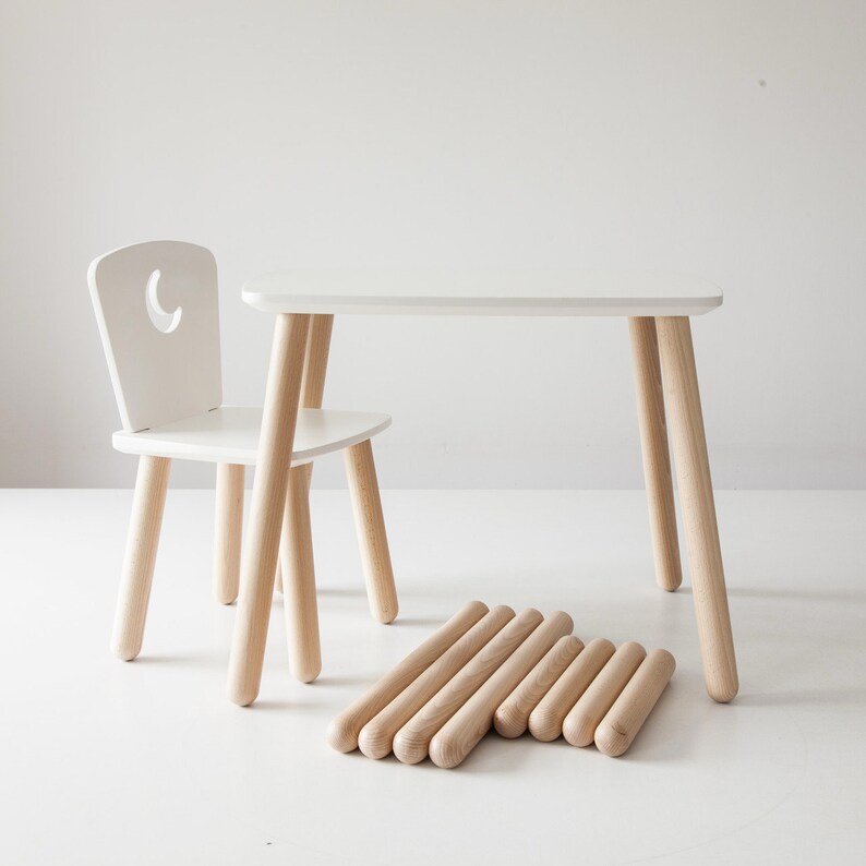 Toddler Table and Chairs Montessori Furniture Kids Etsy