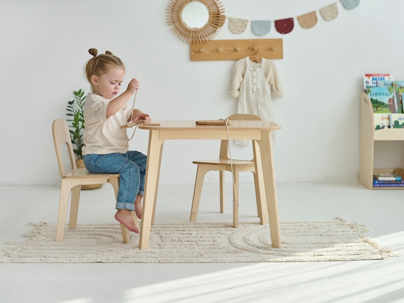 Toddler Chair, Kids Furniture, Wooden Chair, Timeout Chair, Montessori furniture School Chair Desk Chair Mini Chair Toddler gift Kids chair zdjęcie 2