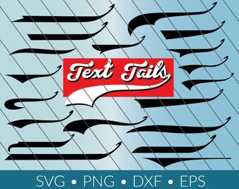 Text Tails, Swashes, Swooshes, Font tails SVG download